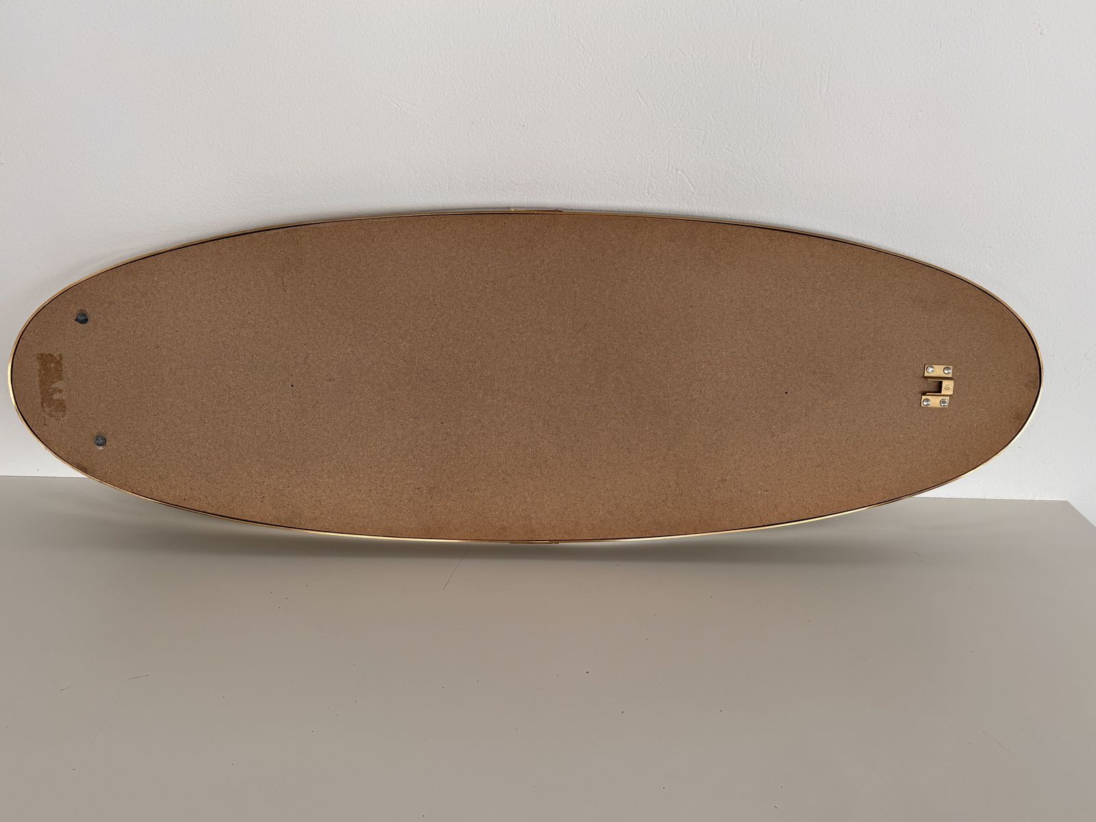Home Decor Large Wall Mirror In Brass By Vereinigte Werkstätten München, 1970s photo