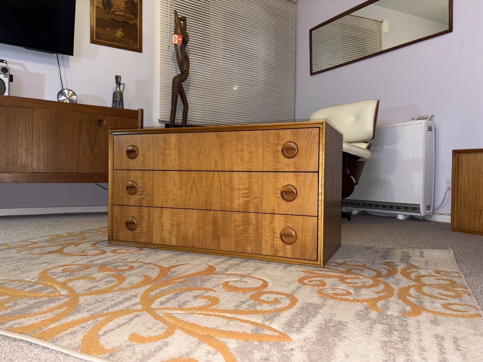 Staples Ladderax Teak Chest Of Drawers Danish Style Mcm G Plan Era Retro photo 220.0