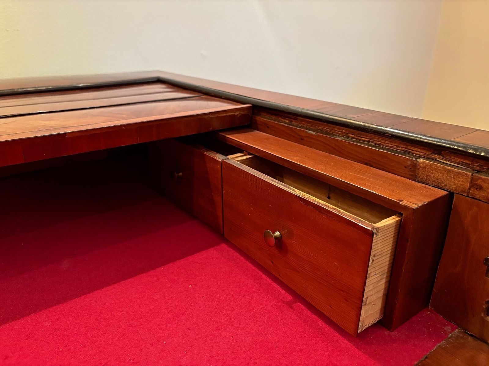 11400.0 19th Century Empire Writing Desk With Roll Top, Nutwood, Austria Ca. 1800 photo