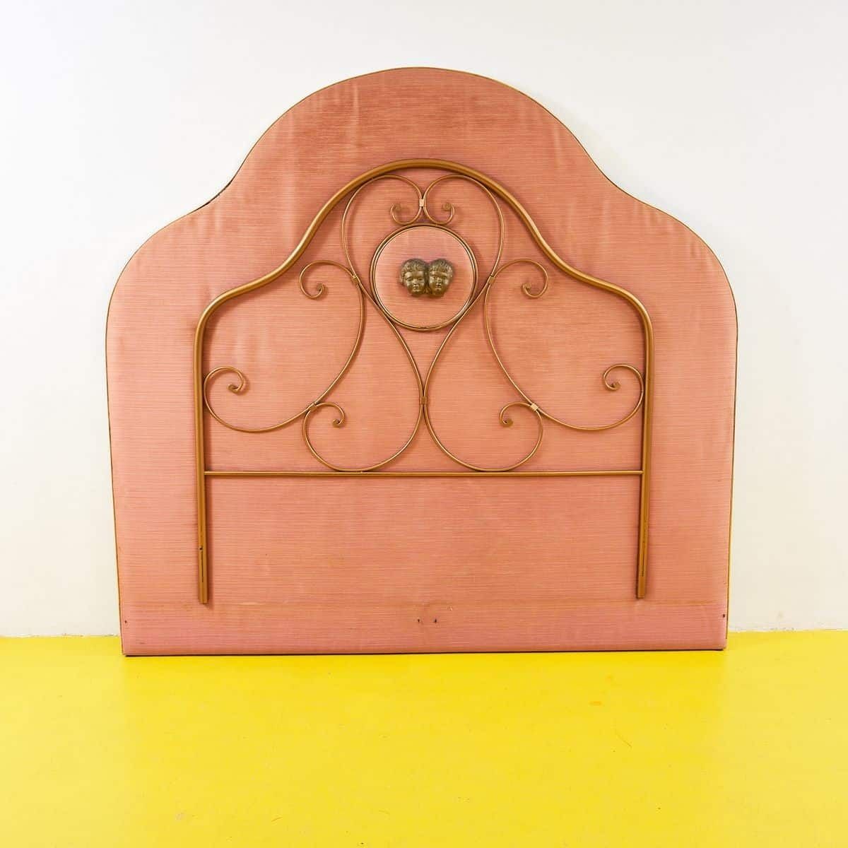 Elegant Wooden And Metal Headboard