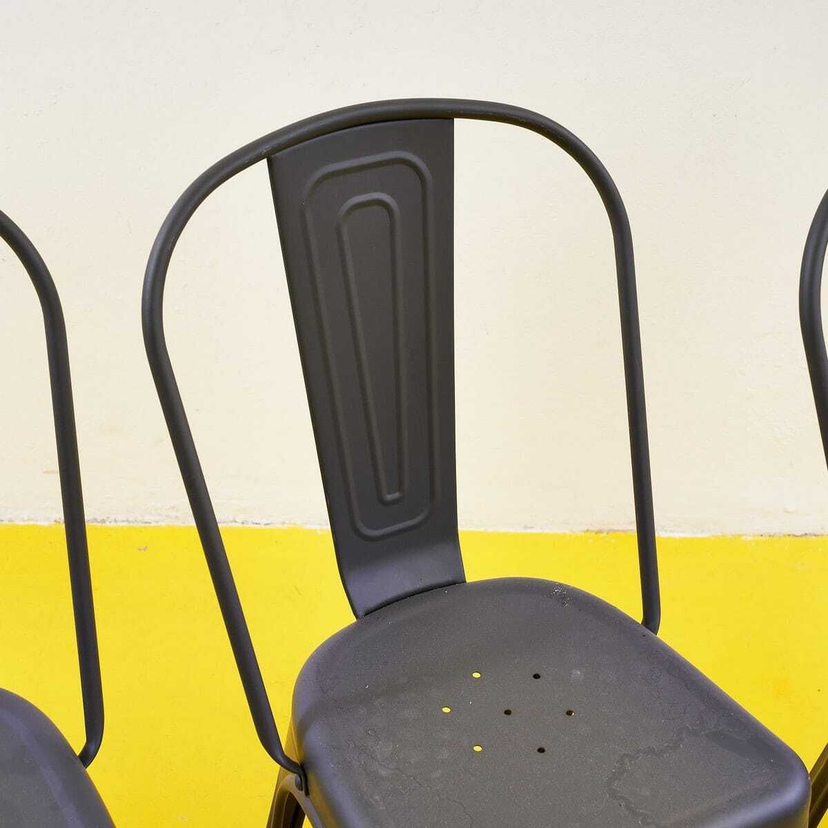 Elegant 4 Piece Industrial Style Metal Chairs photo buy