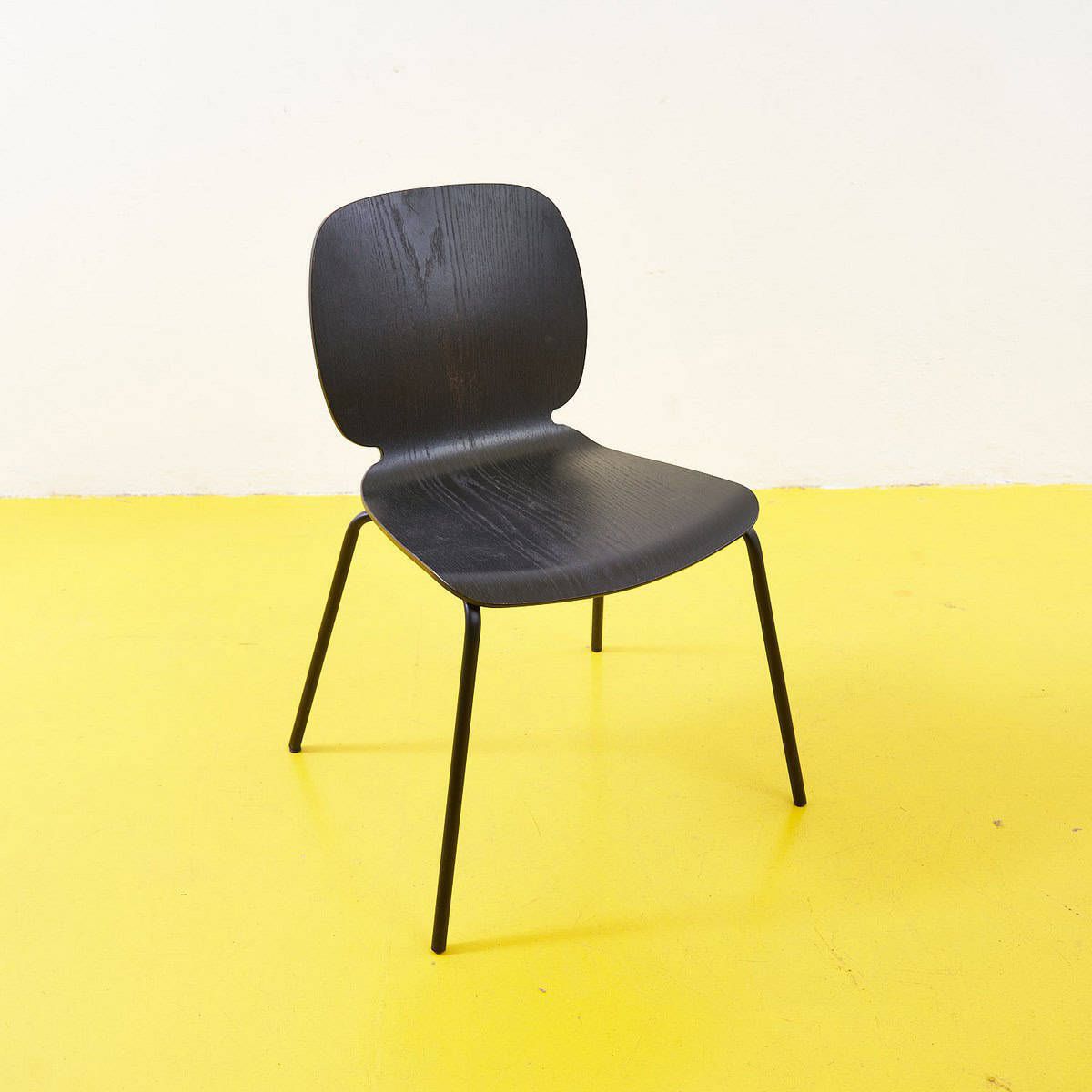 Elegant Black Wooden Chair, 2000s