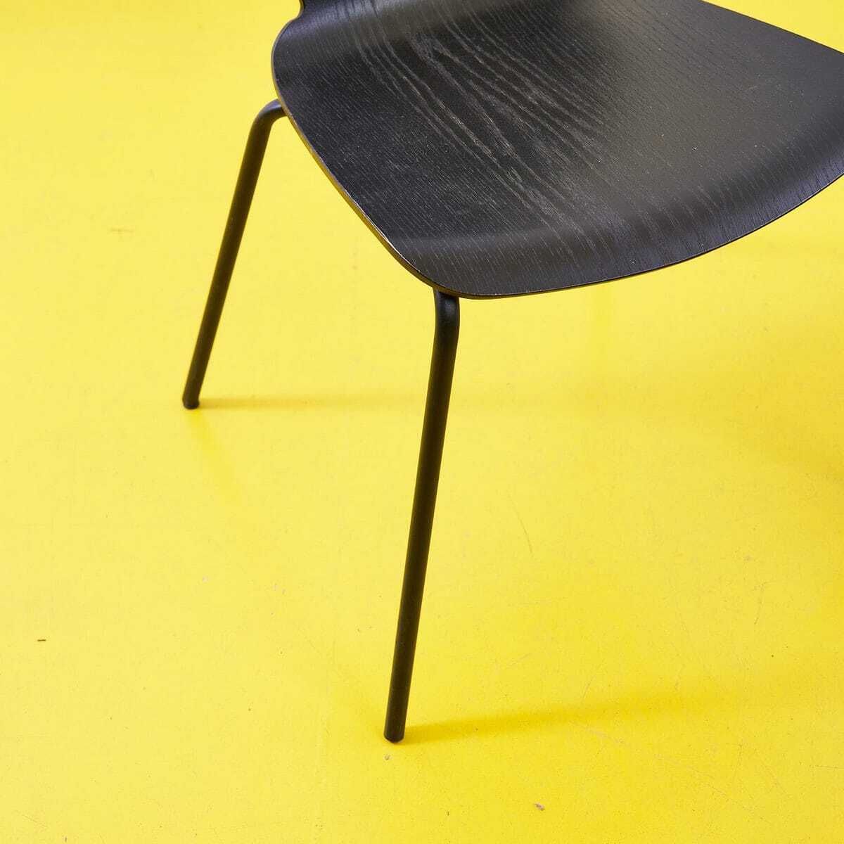 Elegant Black Wooden Chair, 2000s photo furniture