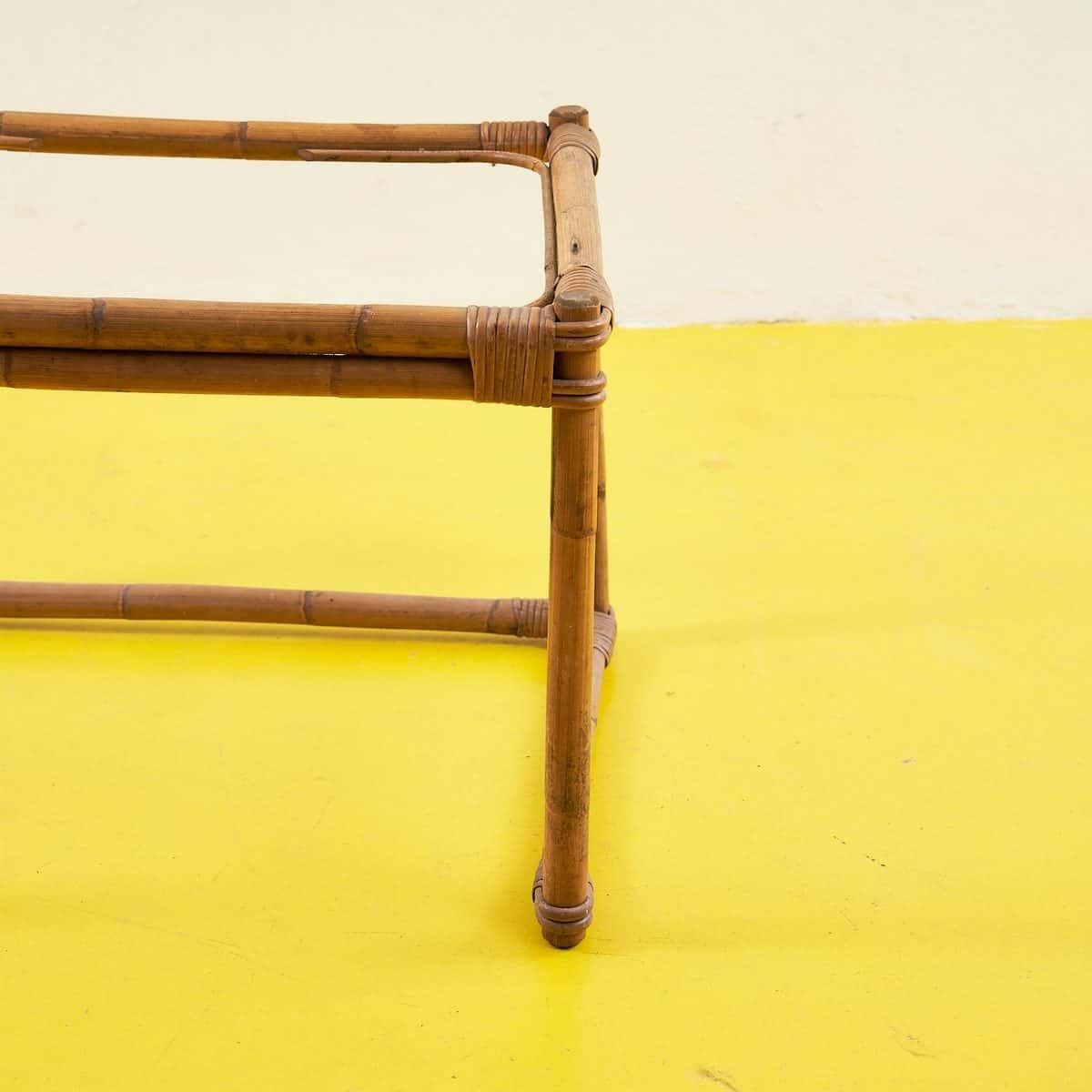 Vintage Rattan Coffee Table Structure photo furniture