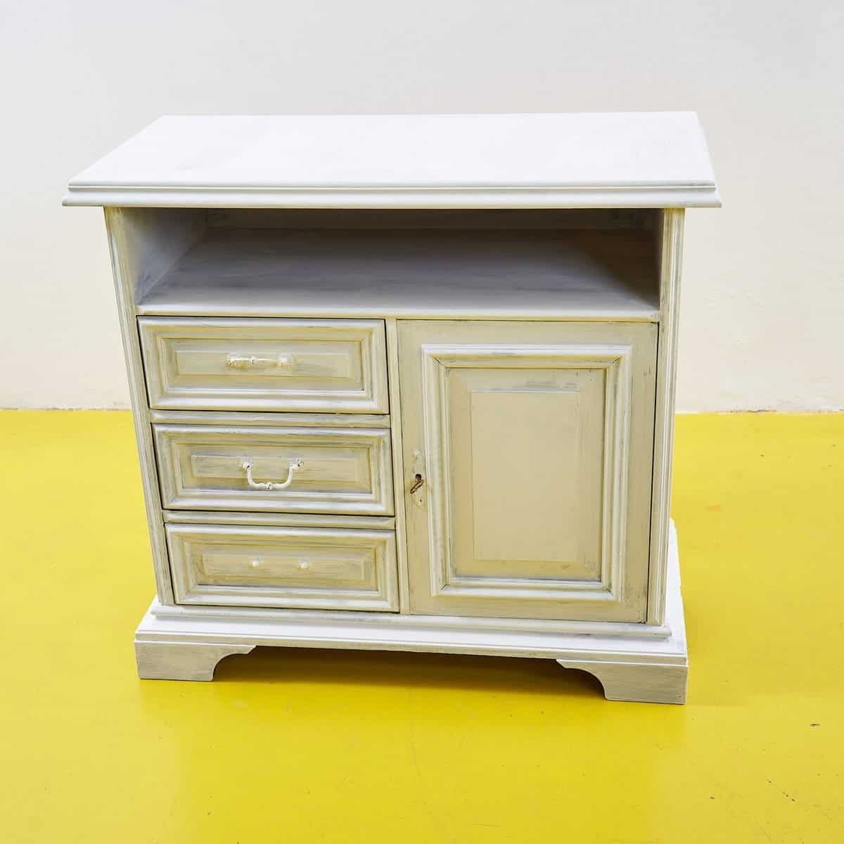 Small White Wooden Sideboard, 2010s photo furniture