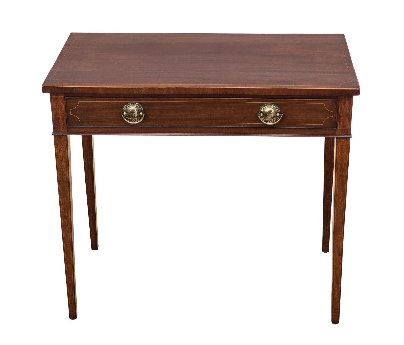 Antique 19th Century Inlaid Mahogany Writing, Dressing Table Or Desk – Fine Quality photo Furniture