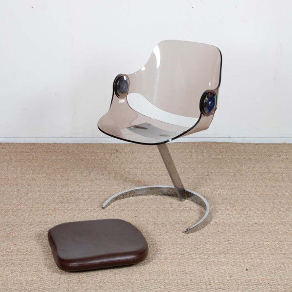 Vintage Chair In The Style Of Boric Tabacoff, 1970 photo vintage