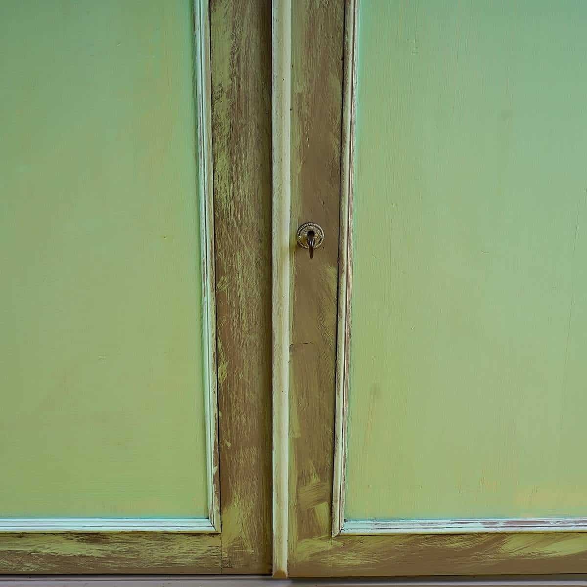 Modern Green Wooden Cabinet, 2000s photo furniture