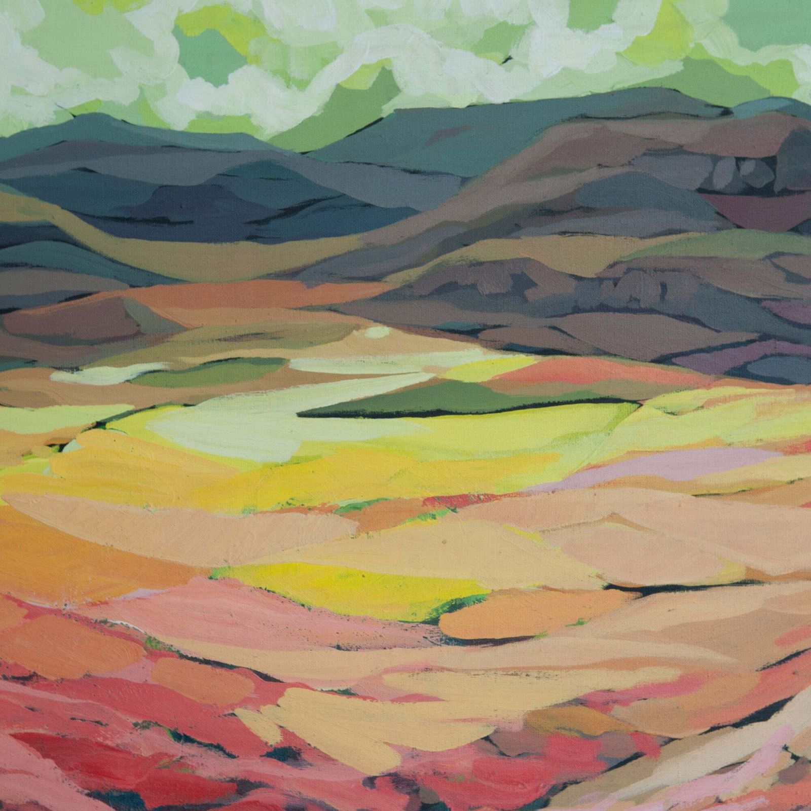 Cerca De Sarroca – Landscape Painting   Escola D’olot Post War Abstraction photo for sale