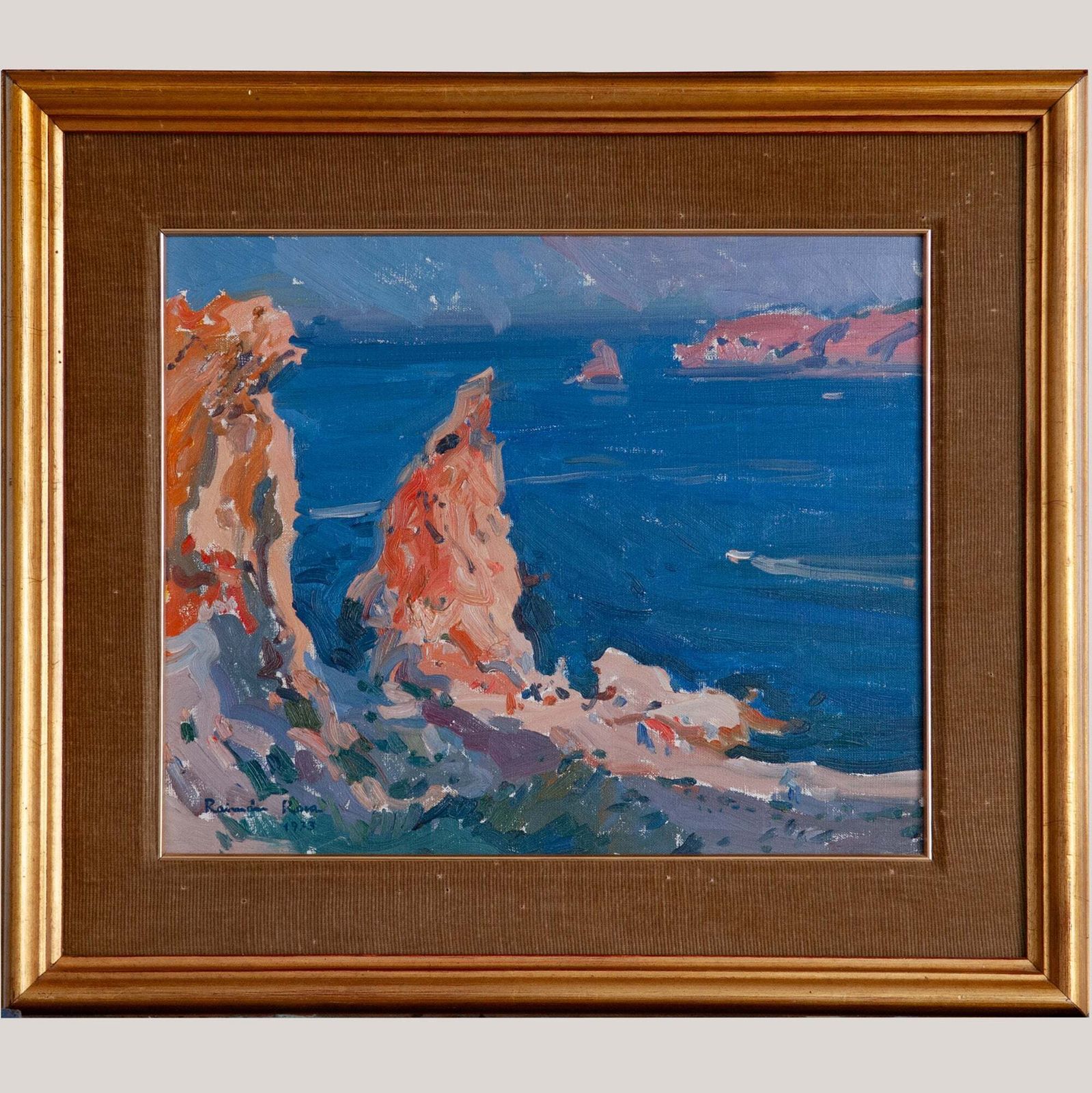 Coloristisch Impressionistisch Olieverfschilderij – Kustrotsen – Raimon Roca photo furniture