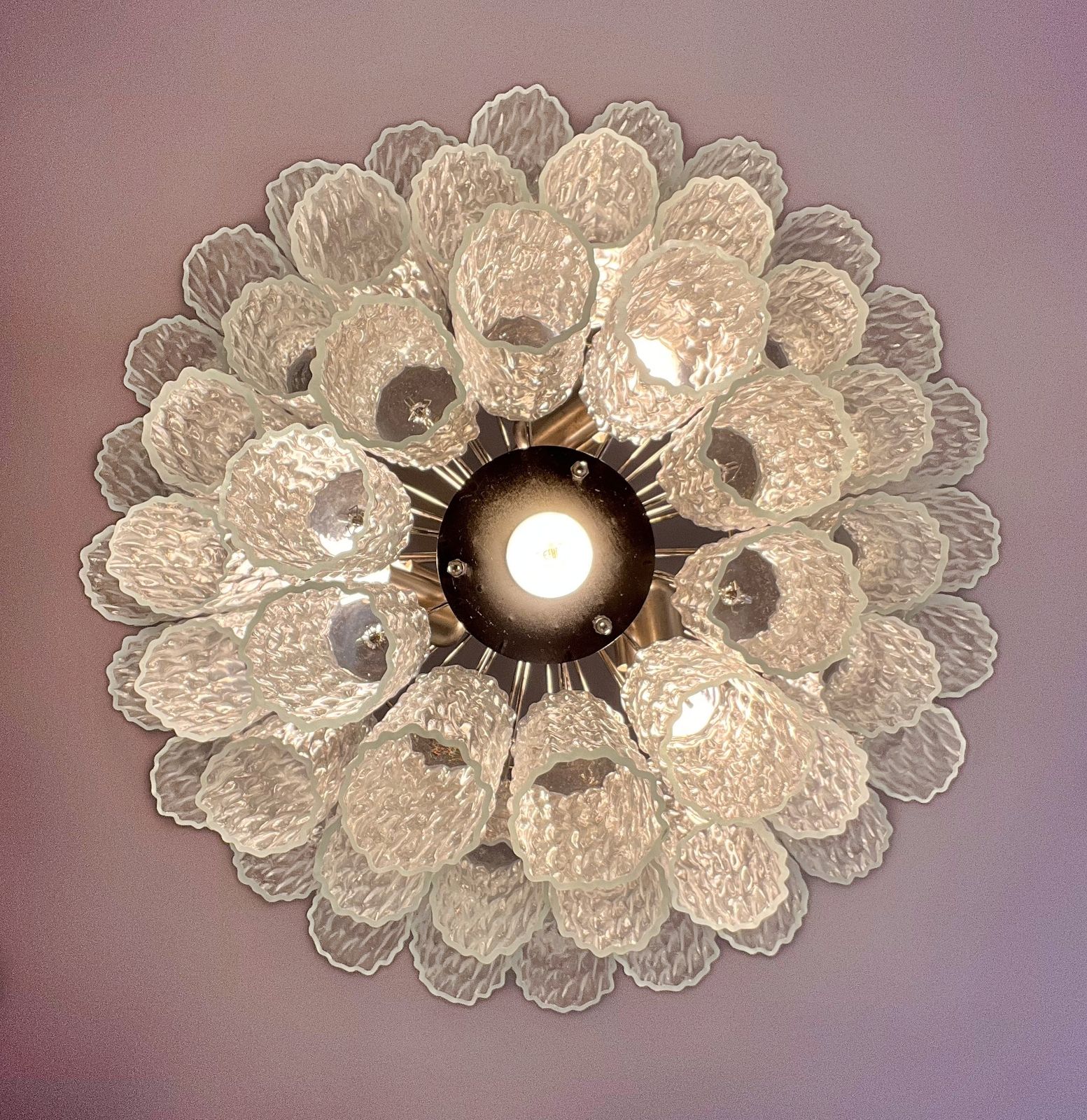 photo buy Large Three Tier Venini Murano Glass Tube Chandelier