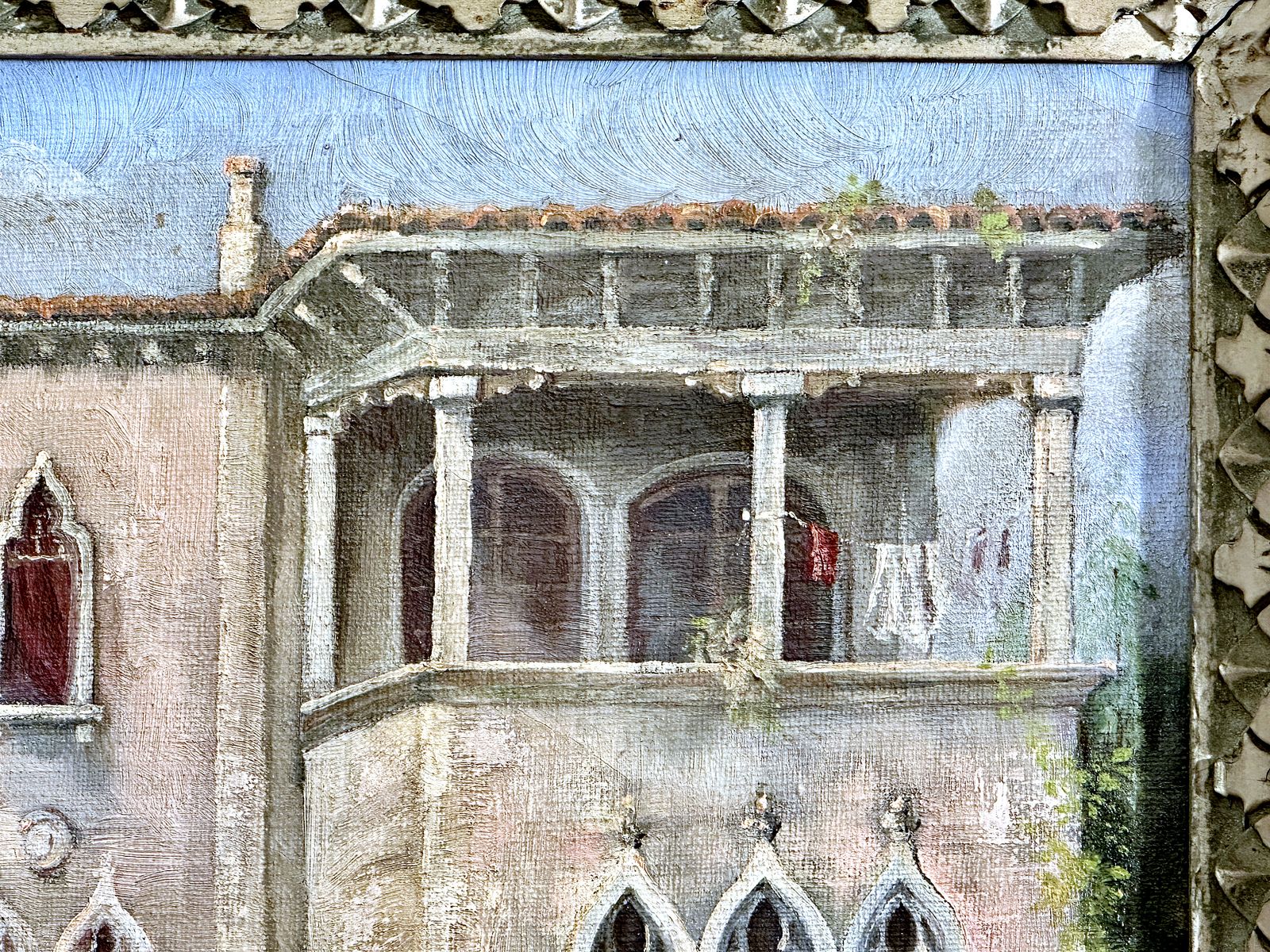 Gondola In Venice / Oil On Canvas / 19th Century G. Lorini photo 1400.0