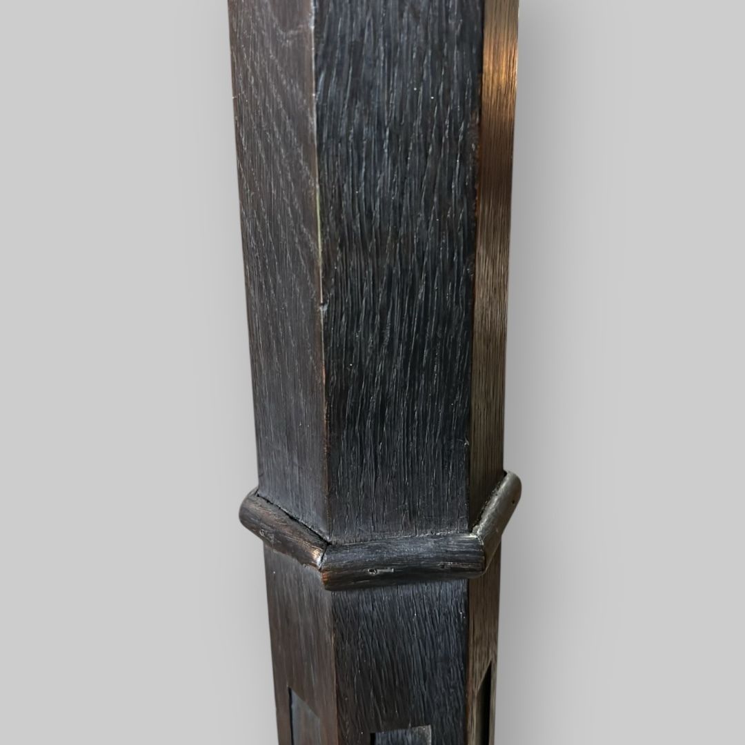 Gothic Revival Ebonised Oak Church Candlestand, C.1900 photo vinterior