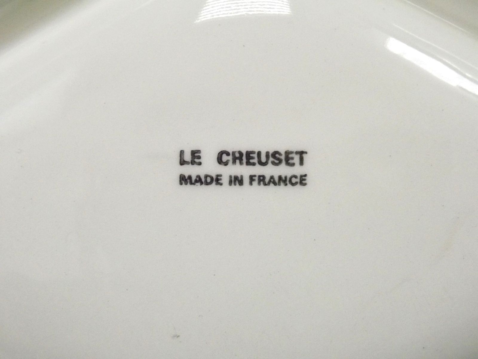Lot de 6 assiettes à fondue vintage Le Creuset - années 1960/70 - Made In France photo vintage