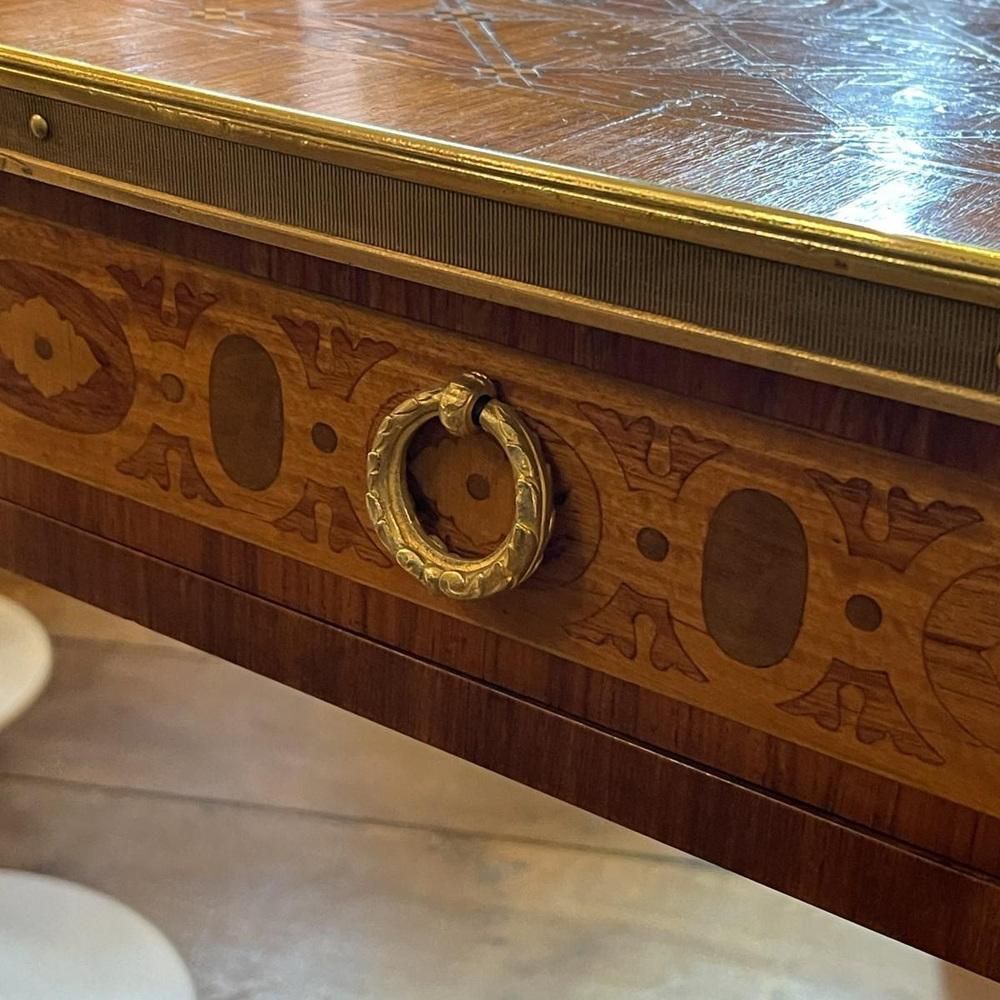 Furniture Louis XVI Directoire Inlaid Table / Desk, 19th Century photo
