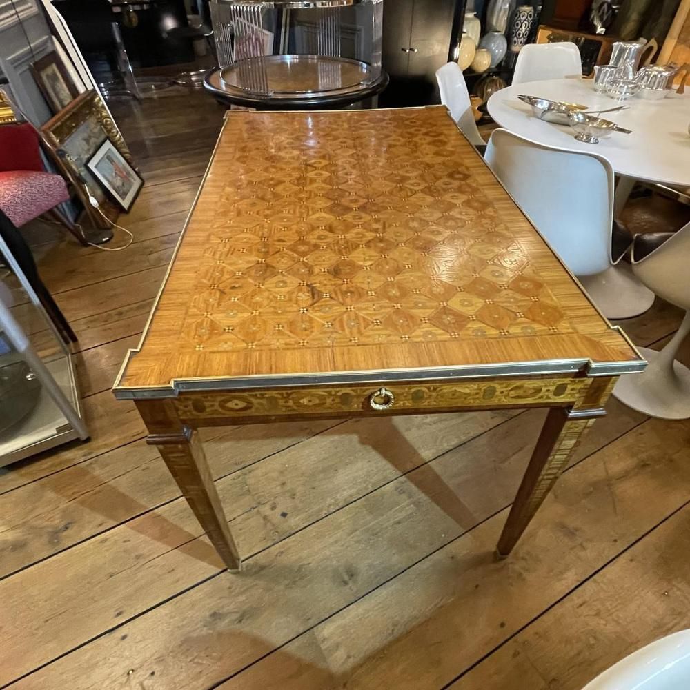 photo vintage Louis XVI Directoire Inlaid Table / Desk, 19th Century
