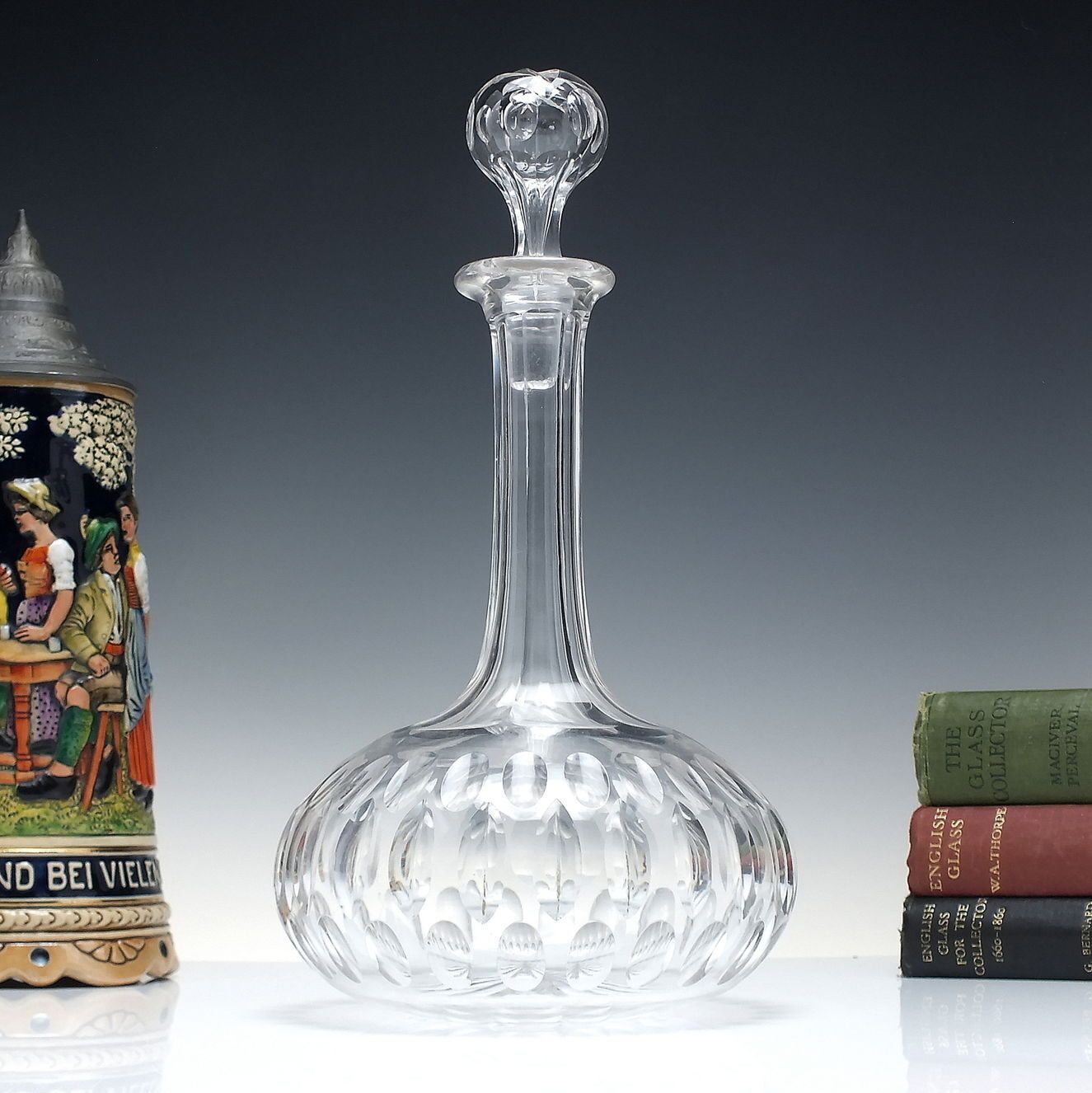 Victorian Shaft And Globe Glass Decanter C1870