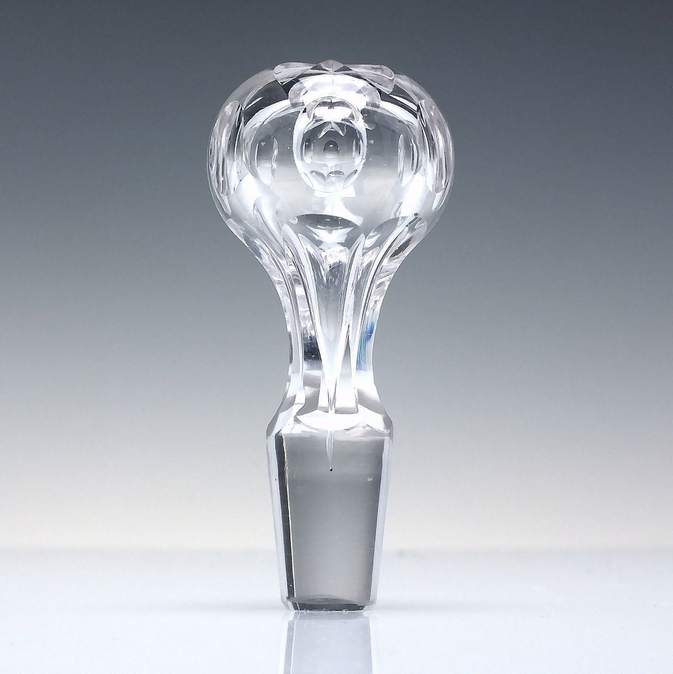 Victorian Shaft And Globe Glass Decanter C1870 photo for sale