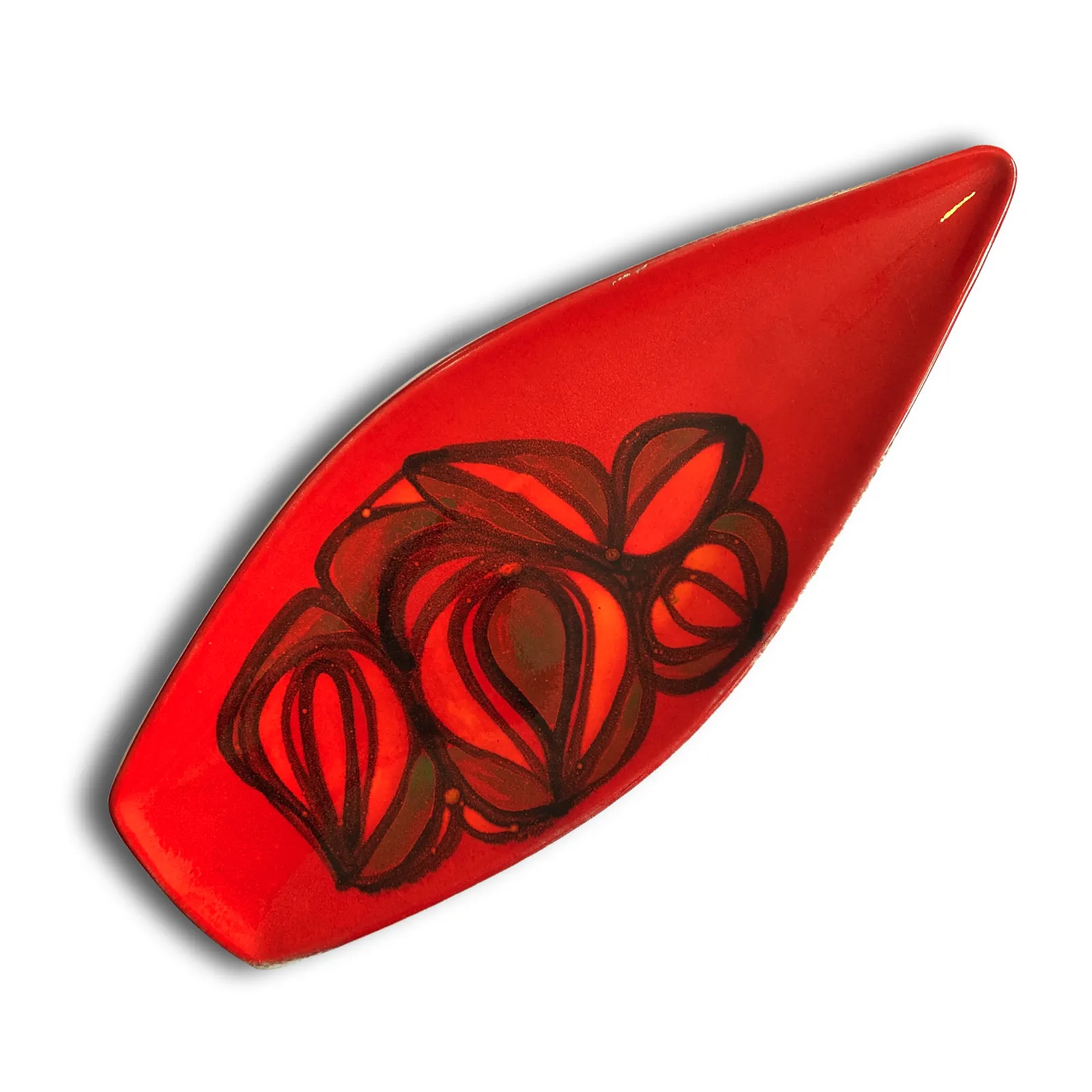 Poole Pottery Delphis Spear Dish, Shape 82, By Jeanette Spode  Mid Century Modern English Pottery
