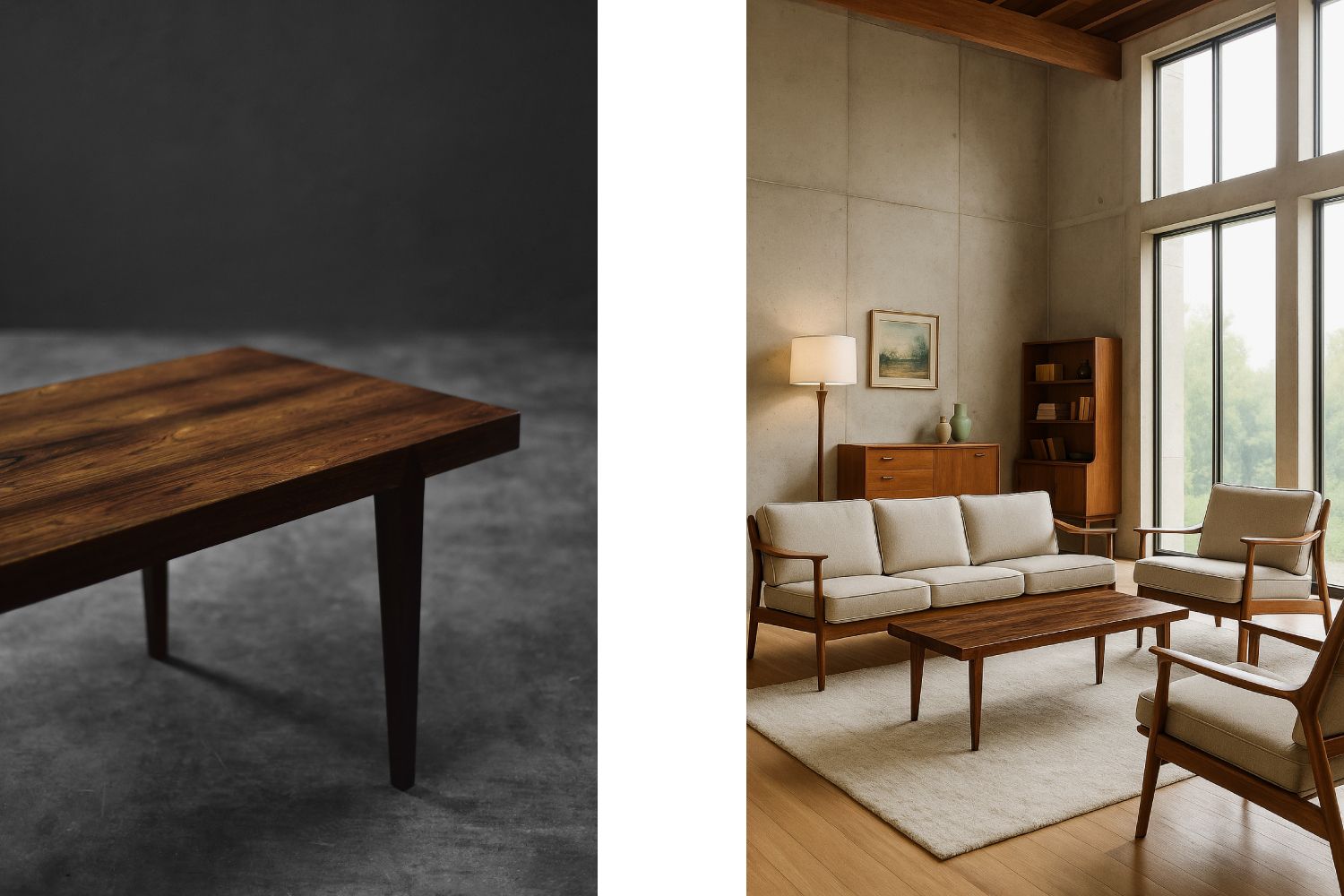 Vintage Danish Rosewood Coffee Table By Severin Hansen For Haslev Møbelfabrik, 1960s photo Furniture