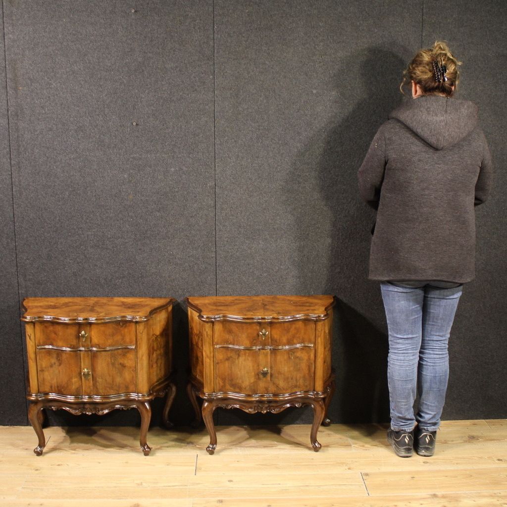 2400.0 Pair Of 20th Century Venetian Bedside Tables photo