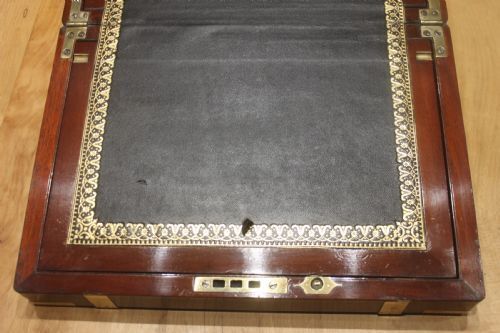 Campaign Style Mahogany Writing Slope With Secret Drawers photo buy