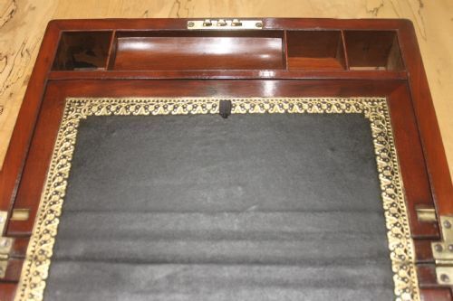 Campaign Style Mahogany Writing Slope With Secret Drawers photo vintage