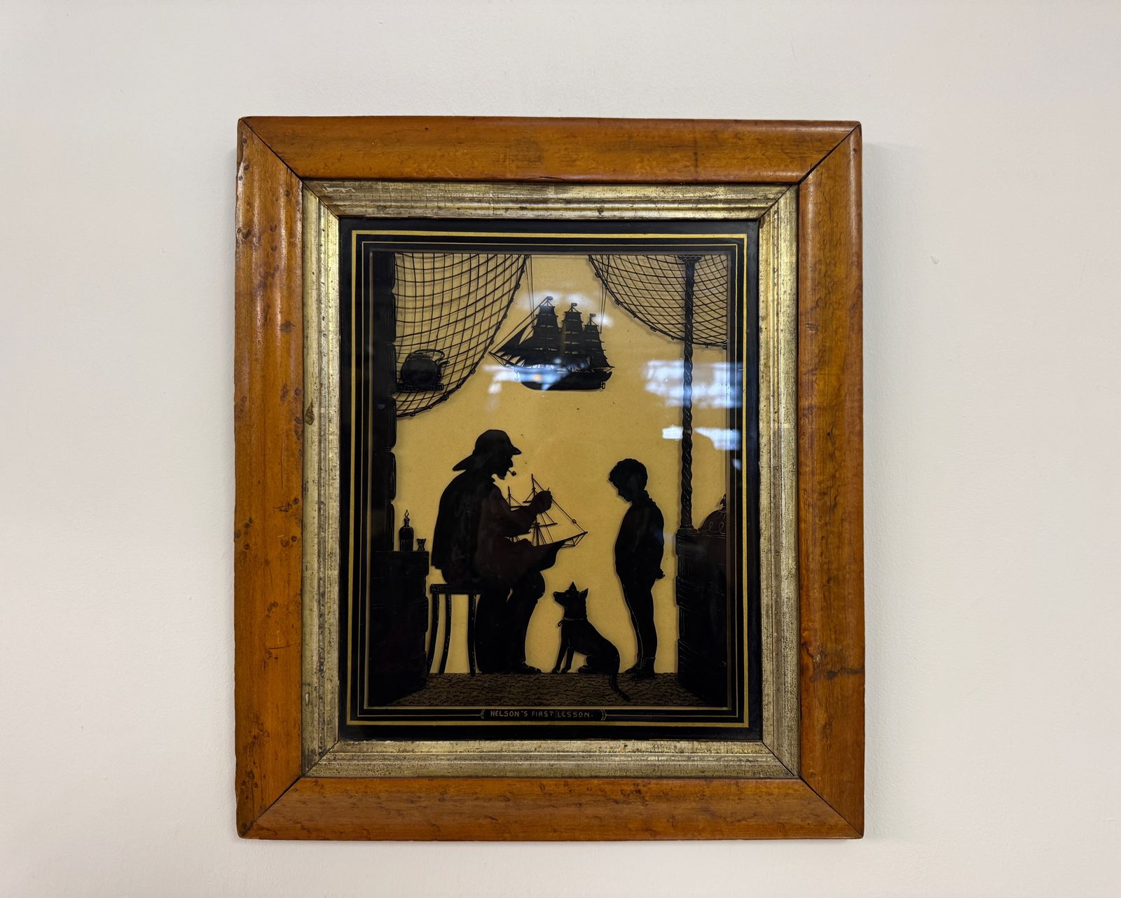“Nelson’s First Lesson” Silhouette,  19th Century photo furniture