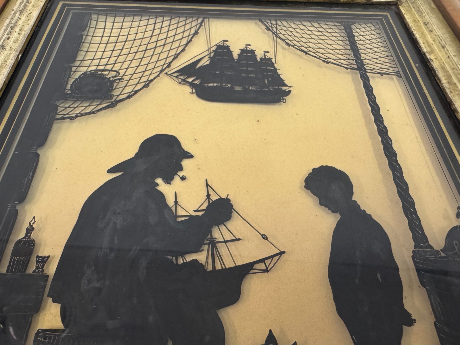 photo furniture “Nelson’s First Lesson” Silhouette,  19th Century