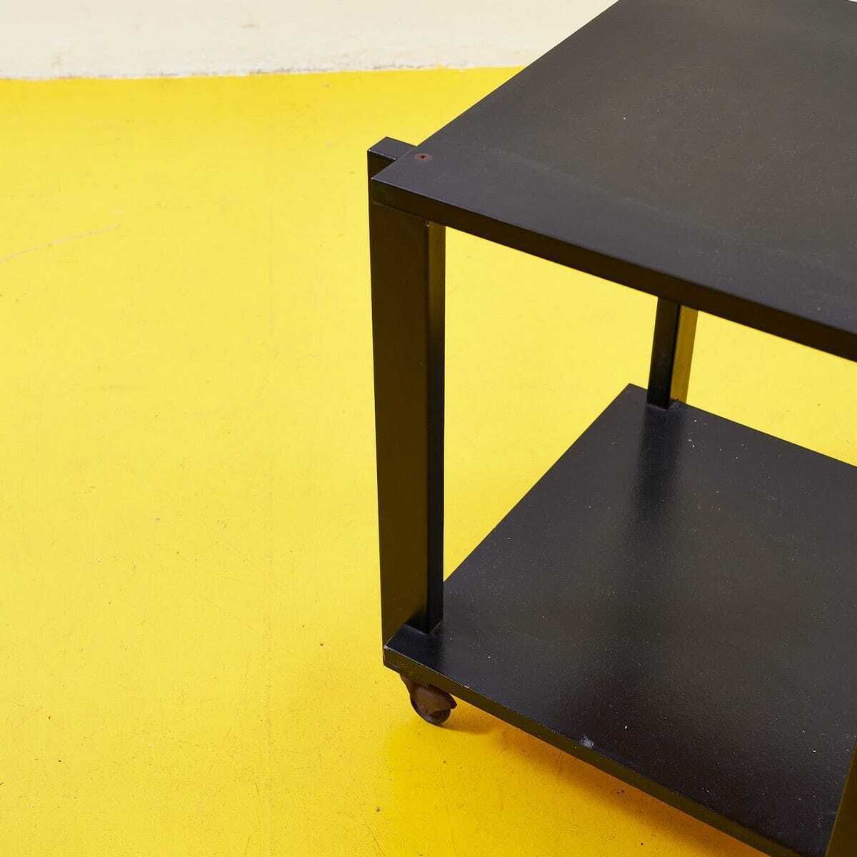 Minimalist Black Metal Cart, 1990s photo furniture