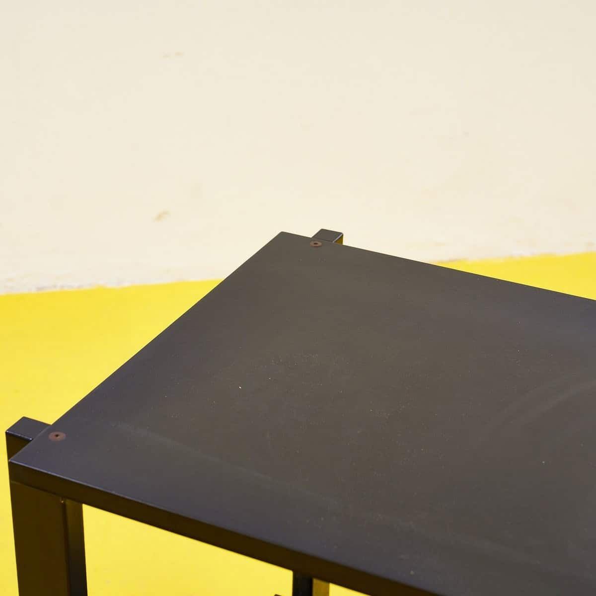 Minimalist Black Metal Cart, 1990s photo for sale