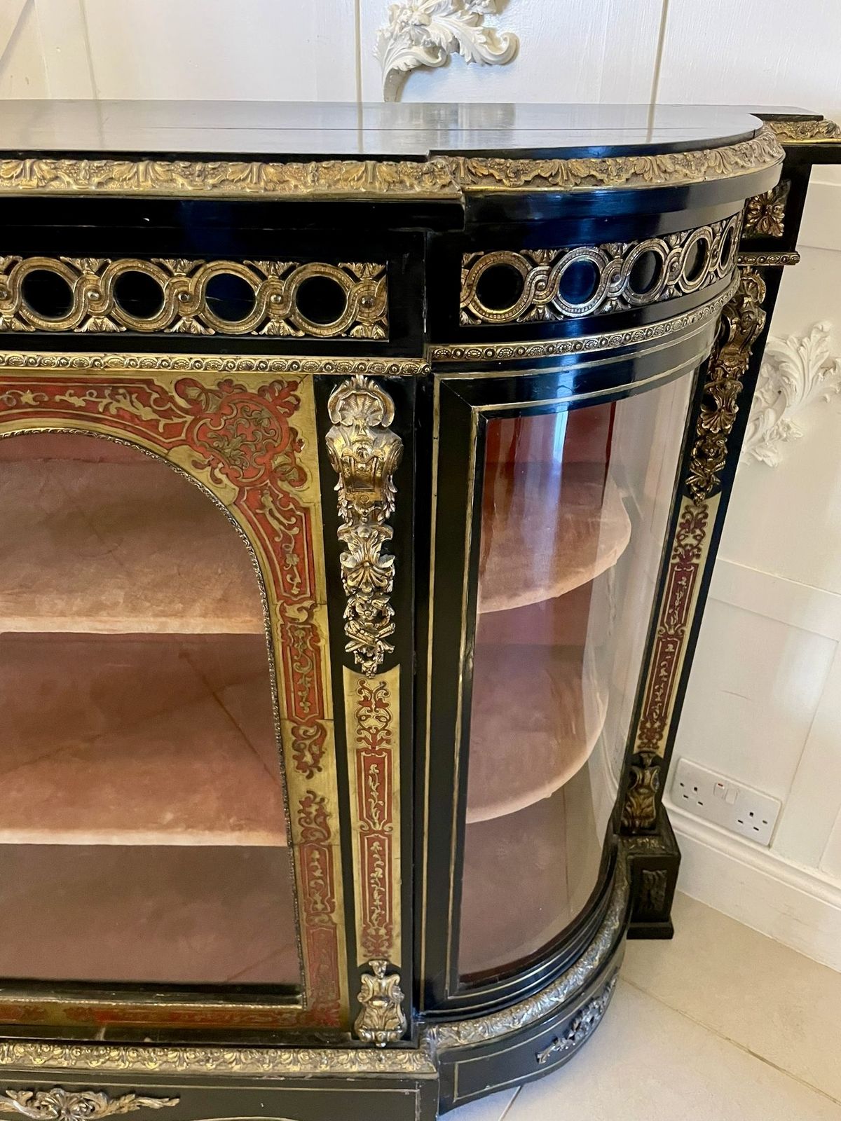 Antique French Boulle Display Cabinet photo Furniture
