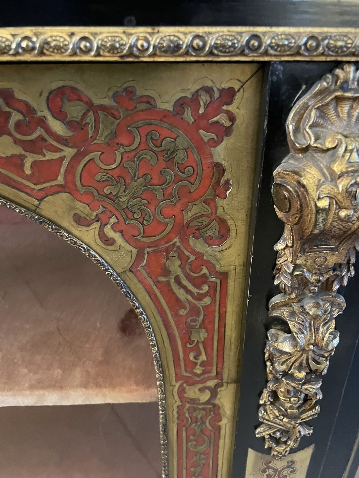 photo furniture Antique French Boulle Display Cabinet