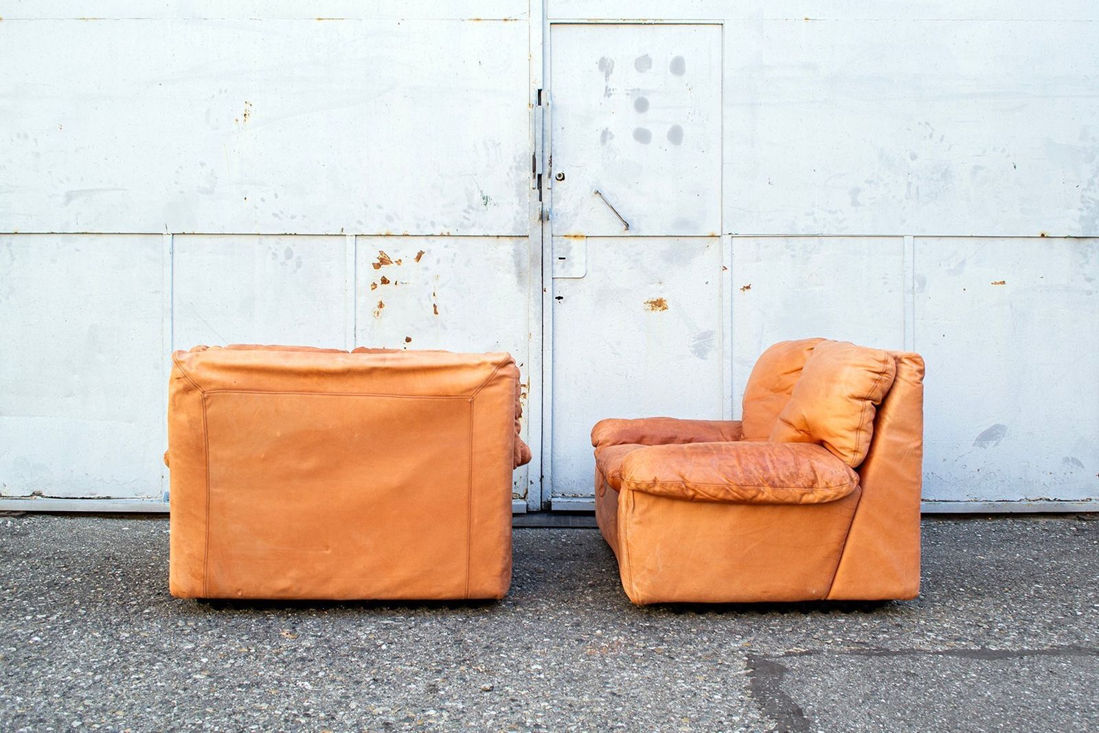 Bonheur Leather Lounge Chairs By Titina Ammannati And Giampiero Vitelli For Brunati, 1970s, Set Of 2 photo furniture