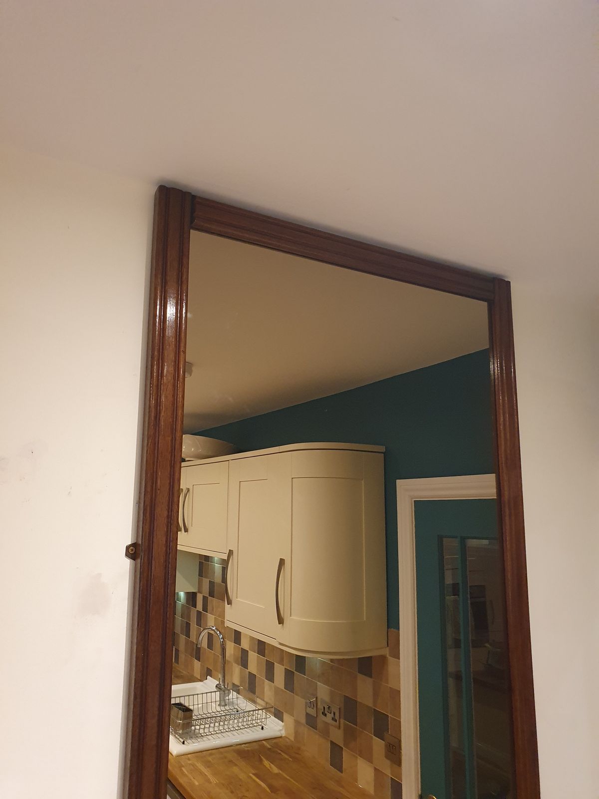 Mid 20th Century Large Mahogany Mirror 93" High photo Home Decor