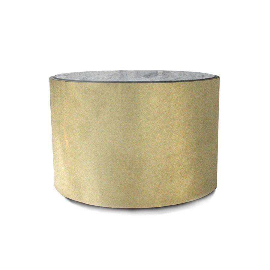 L.A. Studio Modern Brass And Marble Set Of Three Italian Side Tables photo vinterior