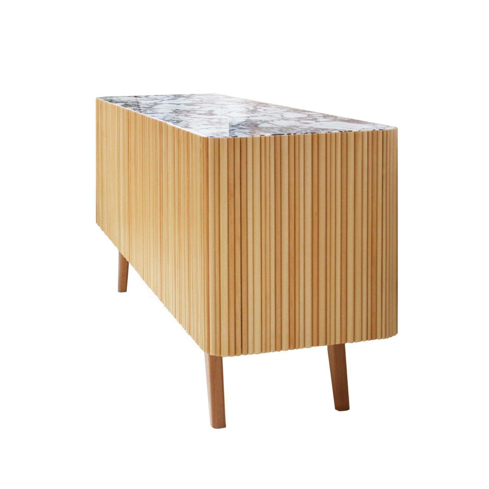 L.A. Studio Contemporary Modern Linden And Lemongrass Wood Sideboard photo 8547.0