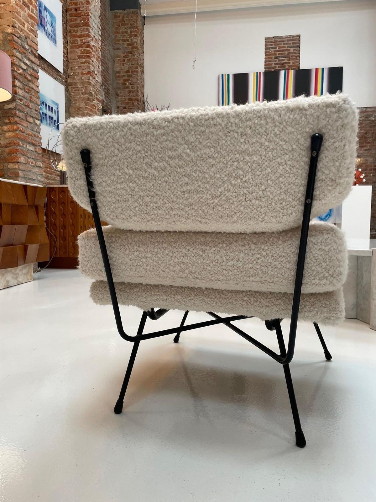 photo vinterior Mid Century Modern Mod Elettra Armchair Designed By B.B.P.R Edited By Arflex