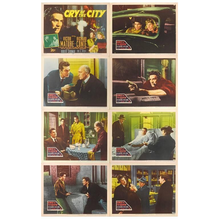 "Cry Of The City" Original American Lobby Cards