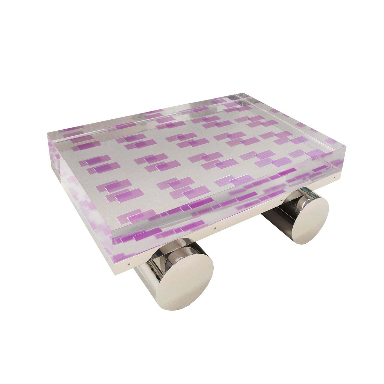 "On The Road" Coffe Table Made Of Plexiglass And Steel Base By Superego Studio photo for sale