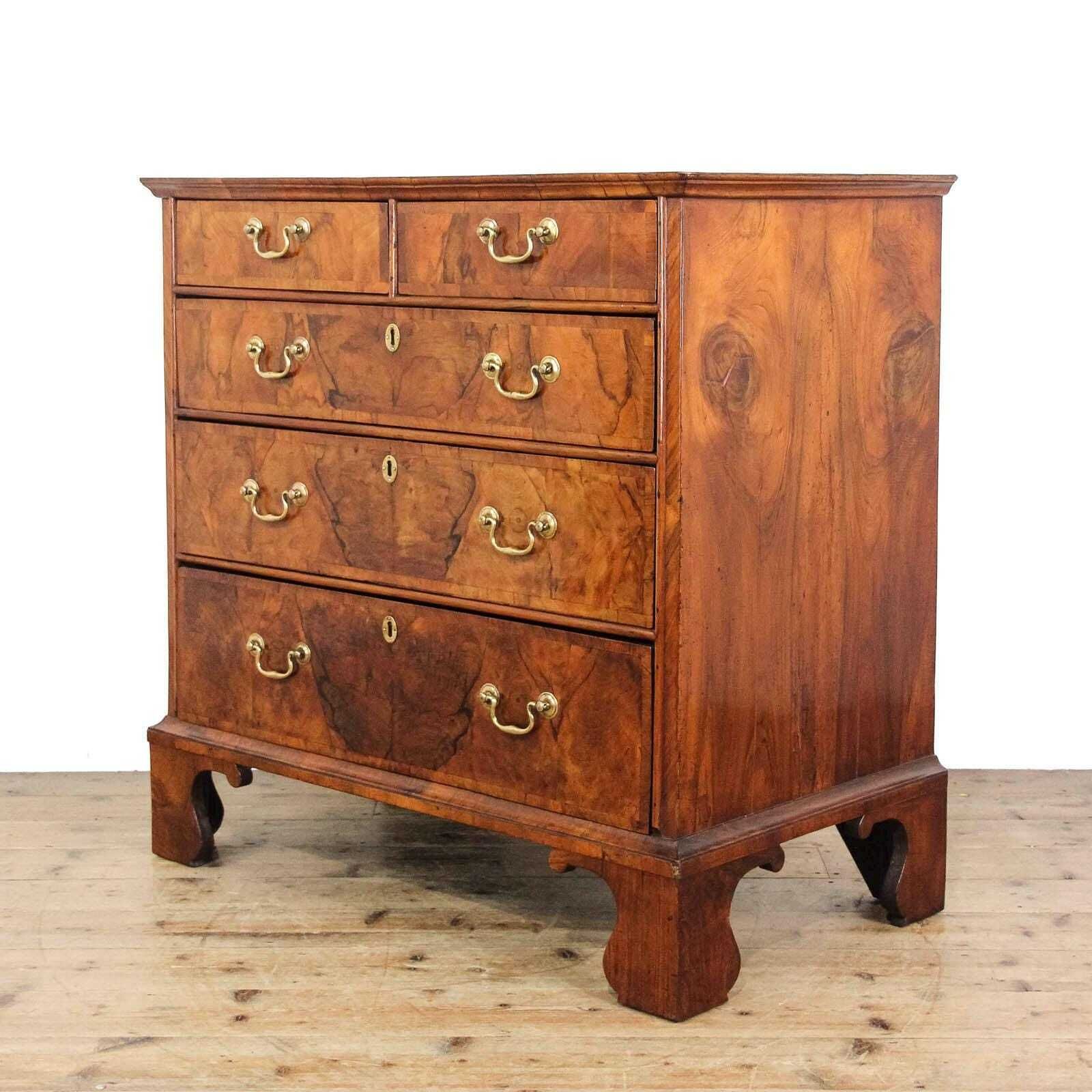 Antique Georgian Walnut Chest Of Drawers | Antique Storage | Bedroom Drawers | Antique Chest Of Drawer | Walnut Furniture (M 6512) photo furniture