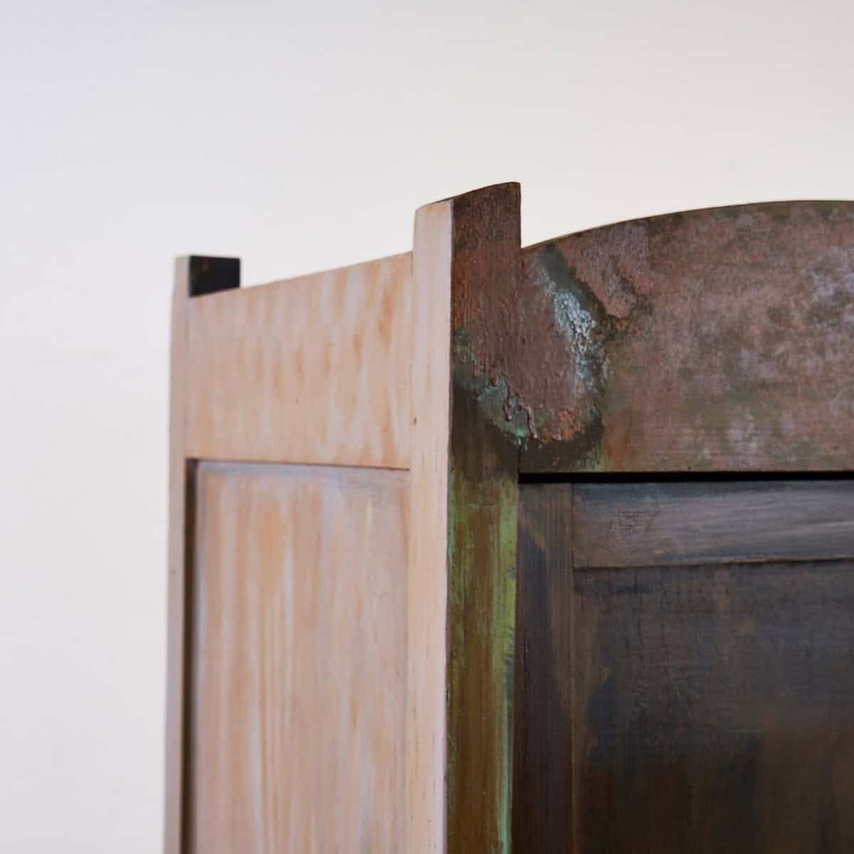 Ancient Rustic Wooden Wardrobe photo for sale