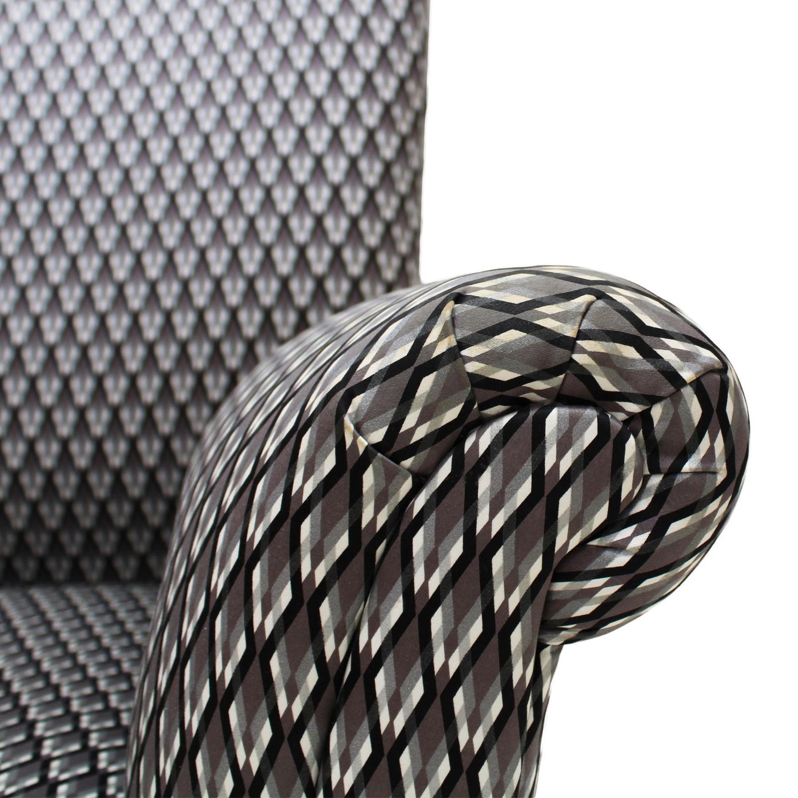 Gigi Radice Mid Century Armchair Upholstered In Serpentino Fabric photo vinterior