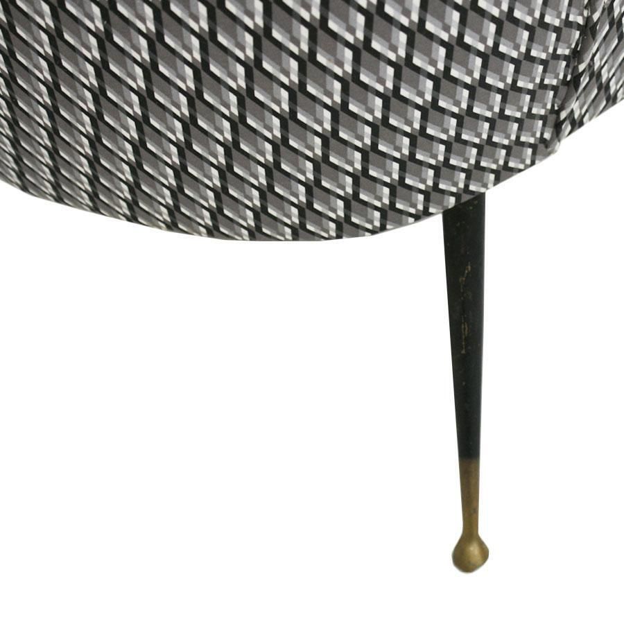 photo furniture Gigi Radice Mid Century Armchair Upholstered In Serpentino Fabric