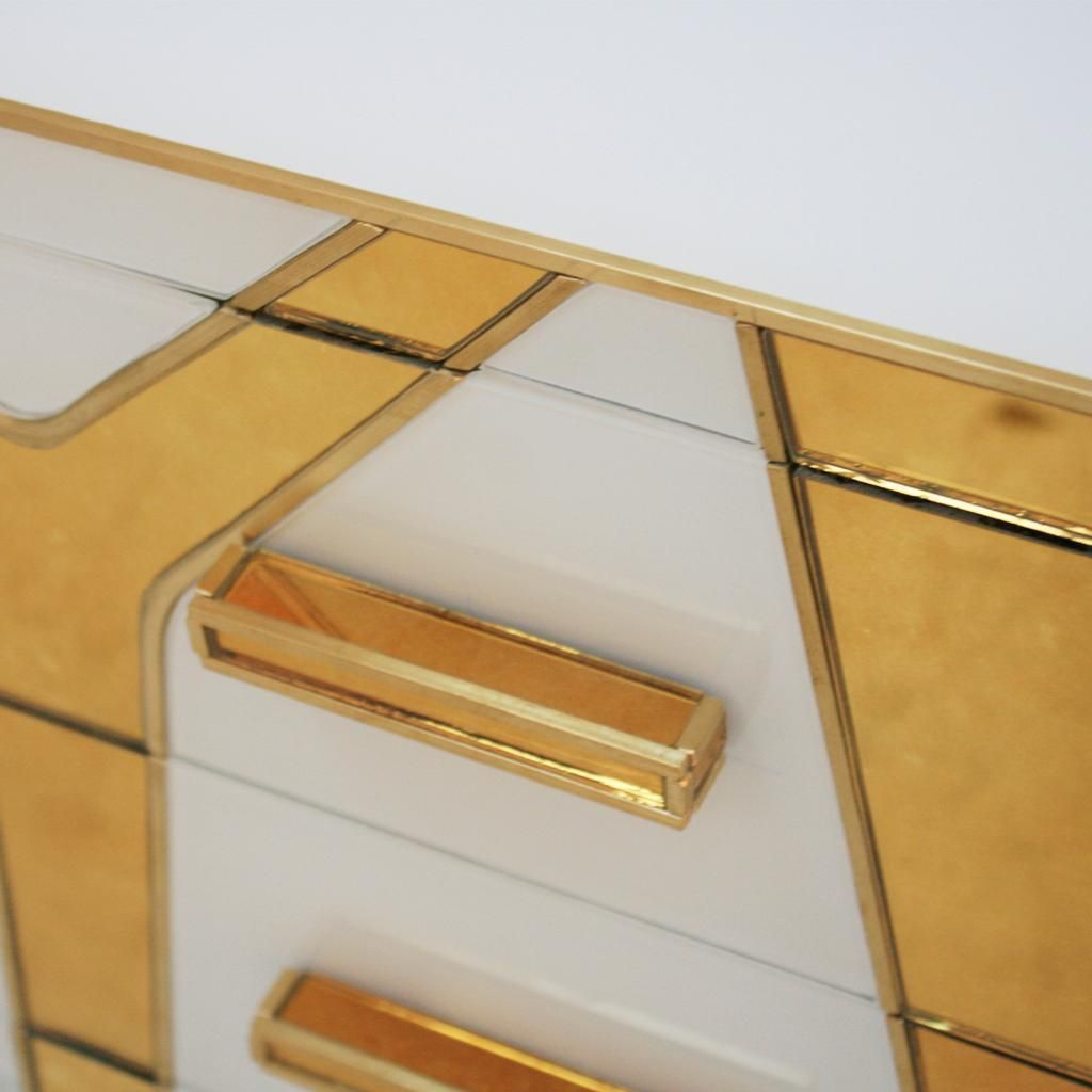 Contemporary Solid Wood And Glass Italian Pair Of Bedside Tables By L.A. Studio photo 5306.0