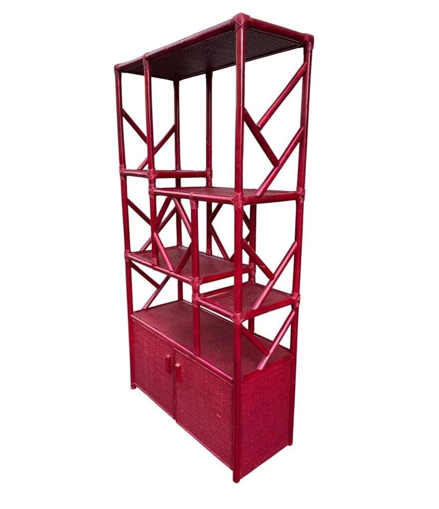 An Italian 1970s Burgundy Red Shelving Unit By Vivai Del Sud photo buy