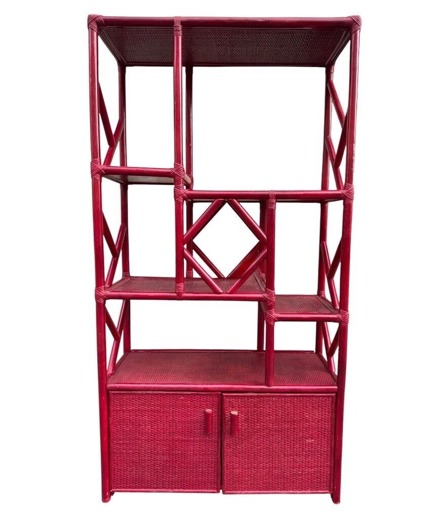 photo vinterior An Italian 1970s Burgundy Red Shelving Unit By Vivai Del Sud