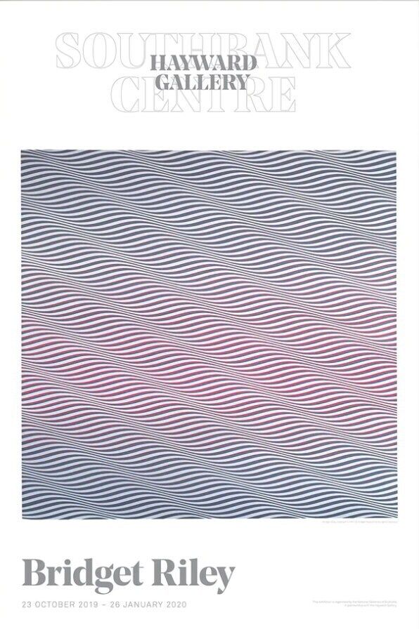 Bridget Riley Exhibition Poster Paean Stunning Museum Print By The Op Art Female Artist 1960's Sixties