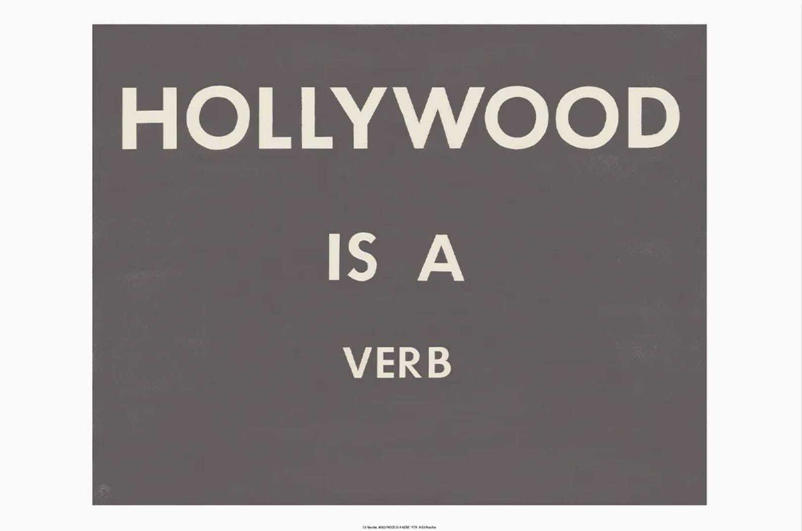 Authentic Ed Ruscha Exhibition Poster Hollywood Is A Verb Official Museum Print From The 'King Of La Cool'