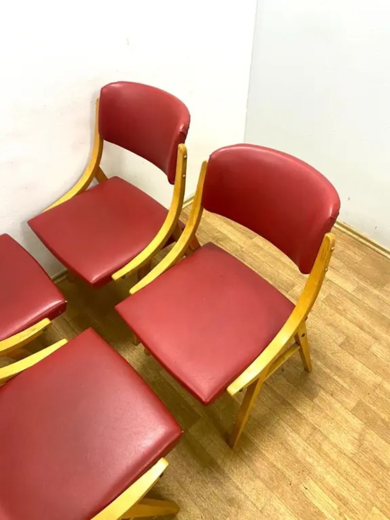 Set Of 4 Chairs, Ludvík Volák, 1970s, Czechoslovakia photo Furniture